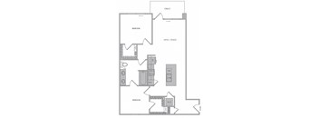 J floorplan at 1000 Grand by Windsor