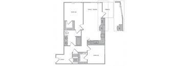K floorplan at 1000 Grand by Windsor