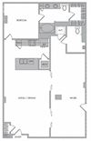 LW1 floorplan at 1000 Grand by Windsor