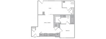 LW2 floorplan at 1000 Grand by Windsor