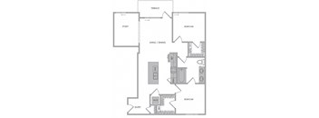 L floorplan at 1000 Grand by Windsor