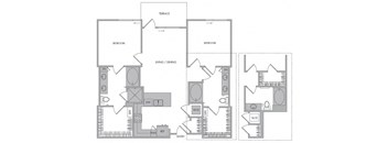 M floorplan at 1000 Grand by Windsor