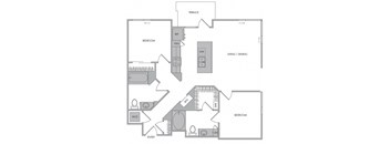N floorplan at 1000 Grand by Windsor