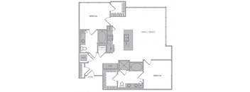 O floorplan at 1000 Grand by Windsor
