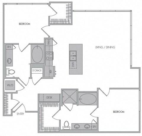 O floorplan at 1000 Grand by Windsor