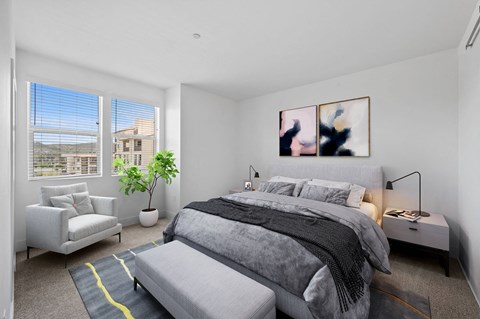 Spacious bedrooms to accommodate any bed size at Windsor Rancho PQ in San Diego, CA, 92129