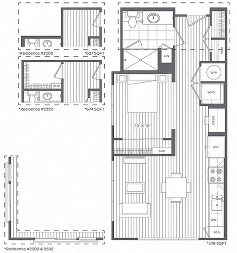 1C Floor Plan at Platt Park by Windsor, Denver, CO, 80210