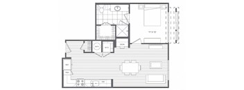1E Floor Plan at Platt Park by Windsor, Denver