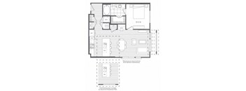 1I Floor Plan at Platt Park by Windsor, Denver, 80210