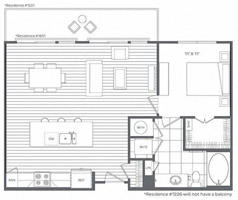 1J Floor Plan at Platt Park by Windsor, Denver, CO