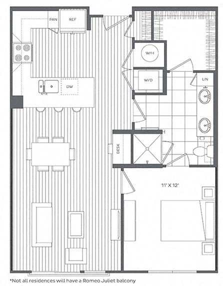 1L Floor Plan at Platt Park by Windsor, Denver, Colorado