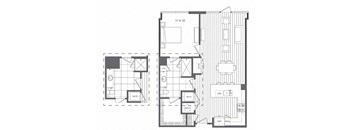 1M Floor Plan at Platt Park by Windsor, Denver