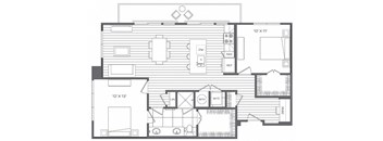 2A Floor Plan at Platt Park by Windsor, Denver, CO, 80210