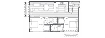 2D Floor Plan at Platt Park by Windsor, Denver, CO