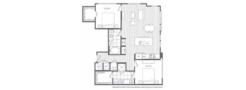 2H Floor Plan at Platt Park by Windsor, Denver, CO, 80210