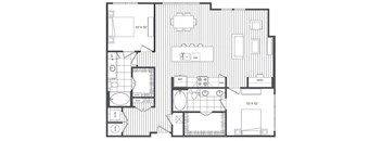 2M Floor Plan at Platt Park by Windsor, Denver, 80210
