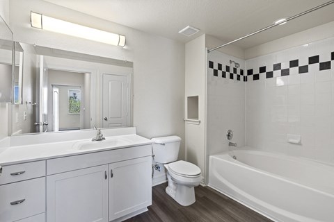 Bathroom at Windsor Main Place, Orange, California