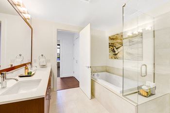 Luxurious Bathrooms with Dual Vanities Available at Cirrus, Washington, 98121
