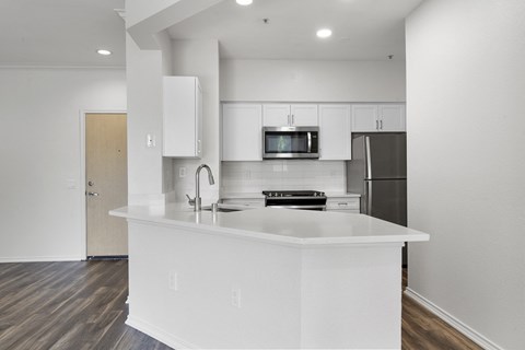 Kitchen at Windsor Main Place, Orange, California