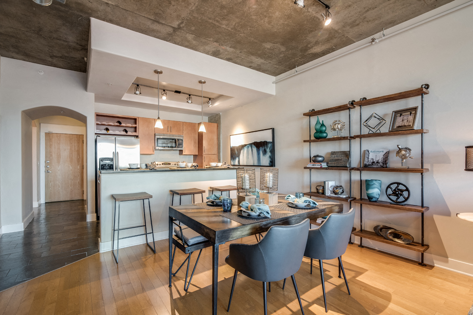 Stainless Steel Appliances and Custom Cherry Cabinetry at Crescent at Fells Point by Windsor, 951 Fell Street, MD