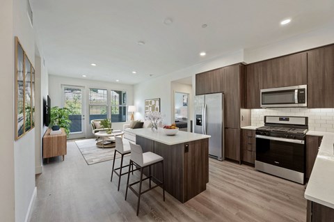 Open concept floor plans suitable for a dining area at Windsor Rancho PQ in San Diego, CA, 92129