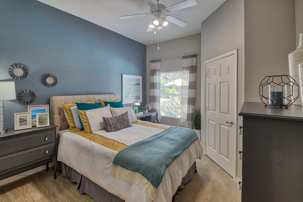 Contemporary Ceiling Fans in All Bedrooms at Windsor Aviara, Carlsbad, California