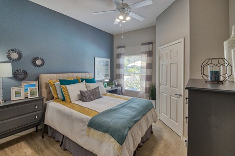 Contemporary Ceiling Fans in All Bedrooms at Windsor Aviara, Carlsbad, California