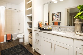 Spa-inspired bathrooms at Metro West, 8055 Windrose Ave, Plano - Photo Gallery 8