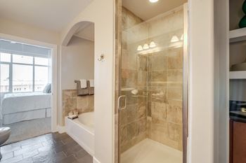 Frameless Glass Stand-Up Shower at Crescent at Fells Point by Windsor, 21231, MD