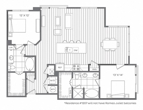2N Floor Plan at Platt Park by Windsor, Denver, Colorado