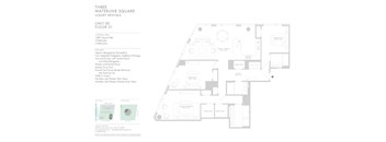 a floor plan of a house with a large triangular shape
