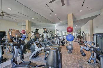 Updated Fitness Center with Brand New Equipment and Synrgy360 System at Glass House by Windsor, 2728 McKinnon Street, Dallas