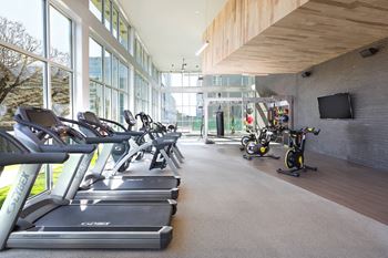 2,750 Square Foot Fitness Studio with Cardio, Weight and Resistance Training, and Spin Bikes, at Metro West, Plano, Texas