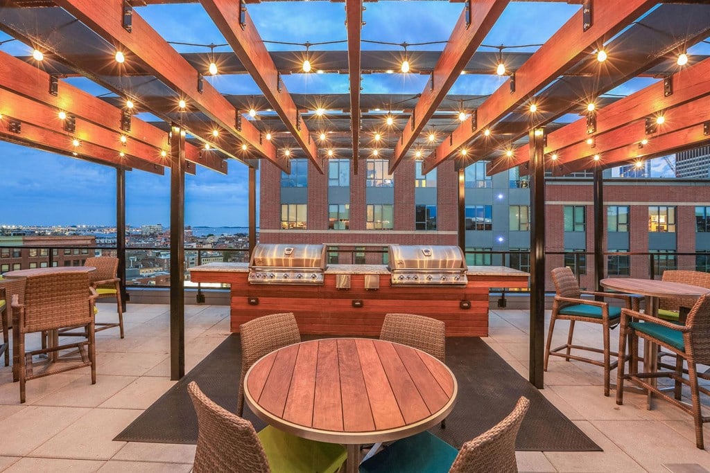 Gas Grills on Sky Terrace at The Victor by Windsor, Boston, MA