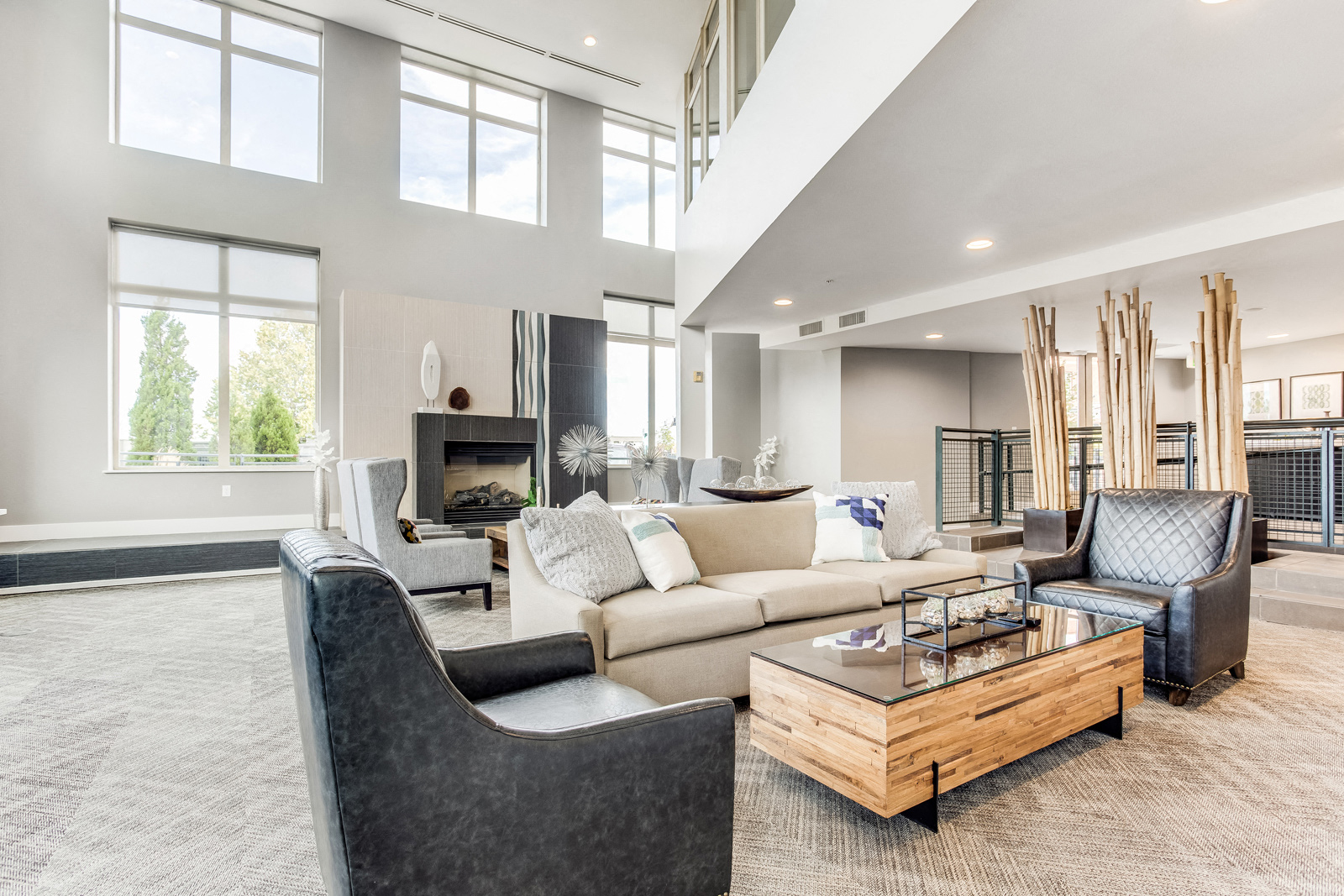 Newly renovated clubroom at The District, Denver, CO