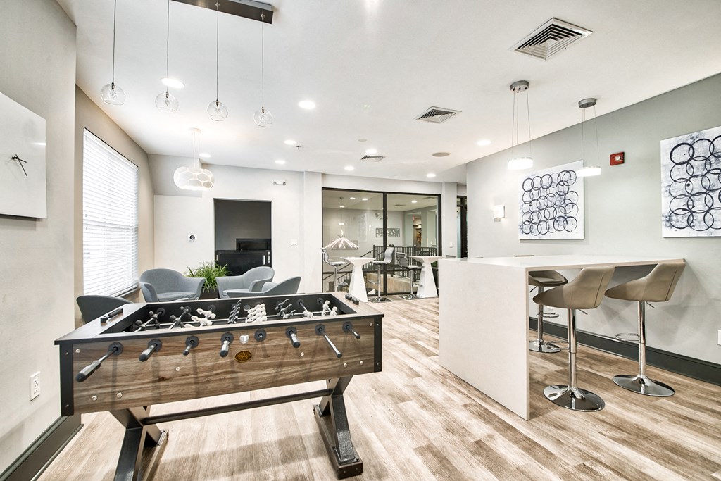 Challenge your roommate to a game of foosball