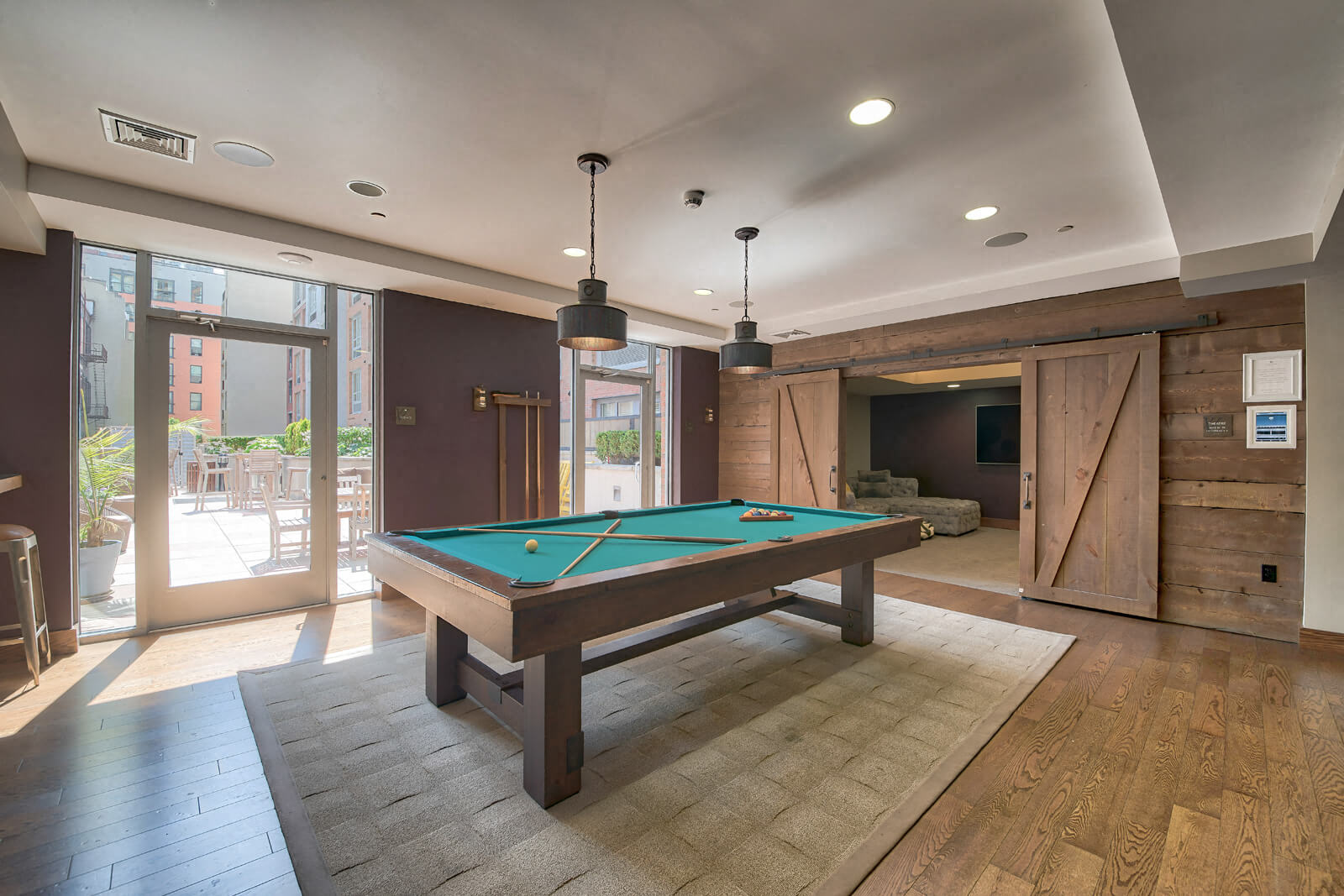 Billiards Table in Game Room at Warren at York by Windsor, New Jersey, 07302