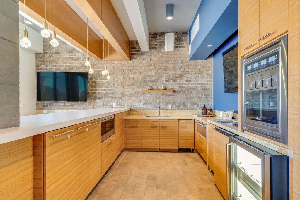 Resident Lounge Catering Kitchen at The Marston by Windsor, 825 Marshall Street, Redwood City
