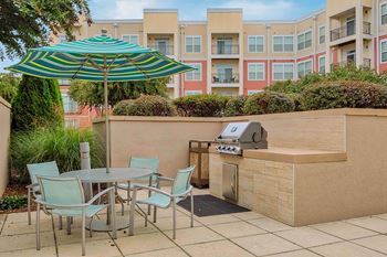 Outdoor entertainment kitchen with BBQ Grills at The Ridgewood by Windsor, Fairfax, 22030