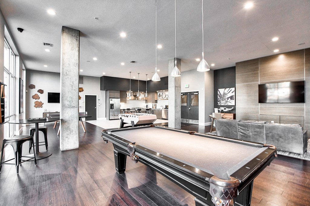 Billiards Table In Clubhouse at Windsor at Broadway Station, Denver, CO