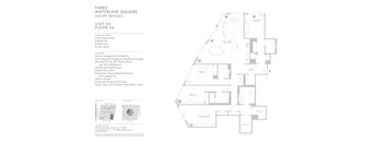 a floor plan of a house with a triangular shape