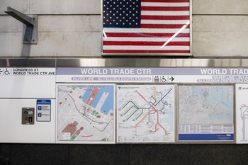Silver Line MBTA World Trade Center stop near Waterside Place by Windsor, Massachusetts, 02210 - Photo Gallery 30