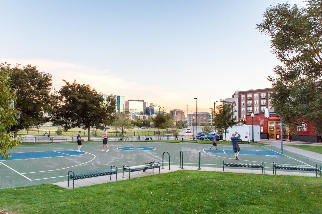 Full Outdoor Basketball Court near Centric LoHi by Windsor, Denver, CO, 80211
