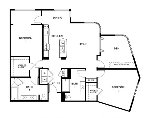 Floorplan At 5550 Wilshire at Miracle Mile by Windsor