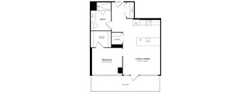 A black and white image of a floor plan for a home.