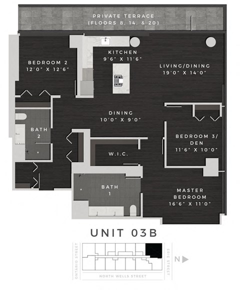 Floor Plan at 640 North Wells, Chicago, 60654