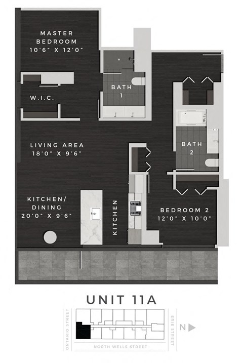 Floor Plan at 640 North Wells, Chicago, 60654