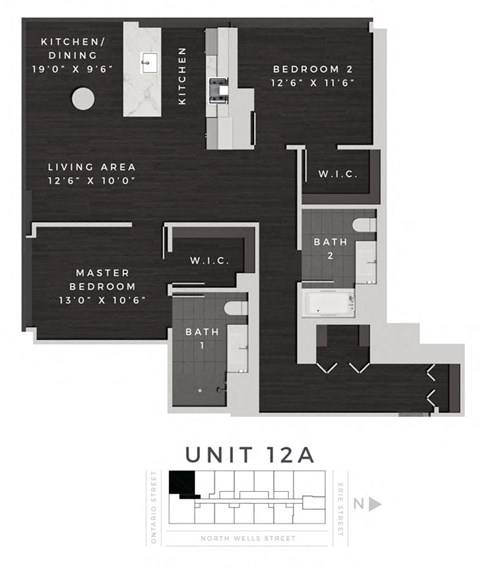 Floor Plan at 640 North Wells, Chicago, 60654