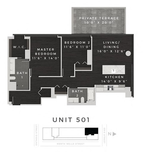 Floor Plan at 640 North Wells, Chicago, 60654