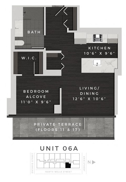 Floor Plan at 640 North Wells, Chicago, 60654